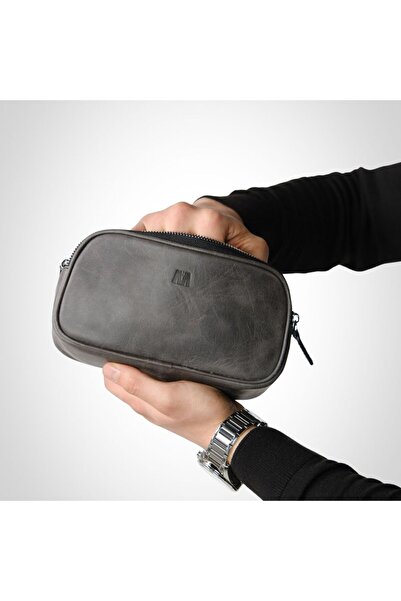 MFT Leather Design Naina Справжня шкіряна сумка Unisex Антрацит (1134)