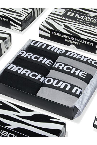 BOUN MARCHE Ανδρικά Boxer Lycra Premium Κουτί 6 τεμαχίων SHELBY