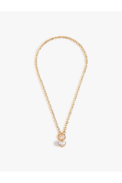 Koton Pearl Heart Pendant Chain