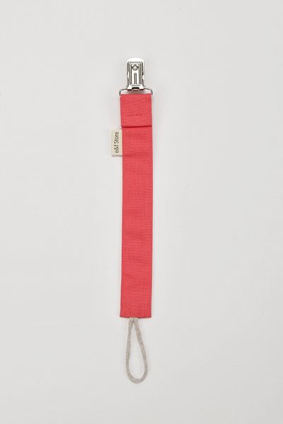 e&f Store Pomegranate Flower Pink - Fabric Cotton Laced Pacifier Strap - Baby Pacifier Chain