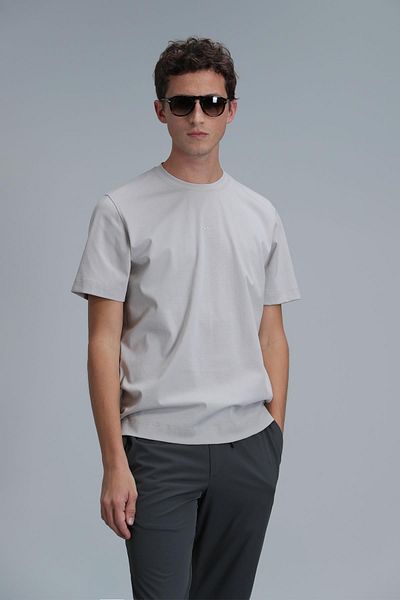 Lufian Antony Modern Graphic T-shirt Stone