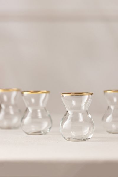 Rakle Astoria Gold 6-Piece Tea Cup Set 140 Cc