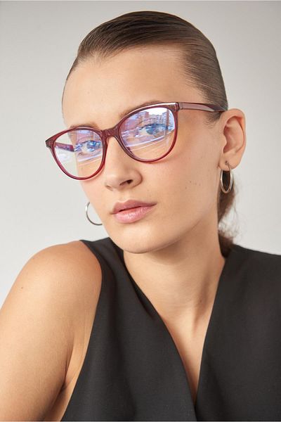 Bilge Karga Eleanor New Red Blue Light Protective Glasses