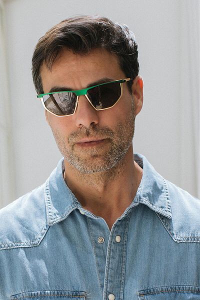 Bilge Karga Men's Sunglasses - Crazy Green Gold Green