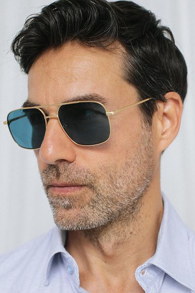 Bilge Karga Gregor Gold Blue Men's Sunglasses
