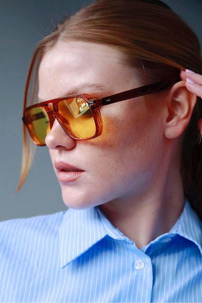 Bilge Karga Egesta Brown Yellow Sunglasses