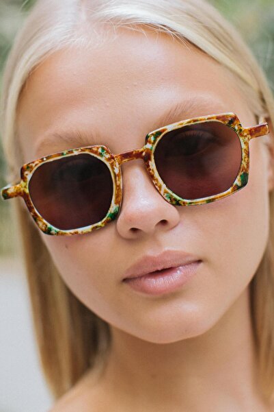 Bilge Karga Flamingo Short Cut Multicolor Sunglasses - Brown