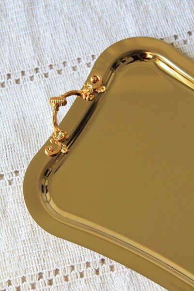 Moon Dizayn 2 Kişilik 2li Italyan Model Tasarım Gold Kulp Gold Kahve Sunum Te...