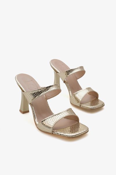 LOJO Women's Double Strap Heeled Daily Slippers Tinos