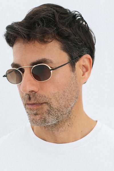 Bilge Karga Oliver New Gold Green Mens Sunglasses