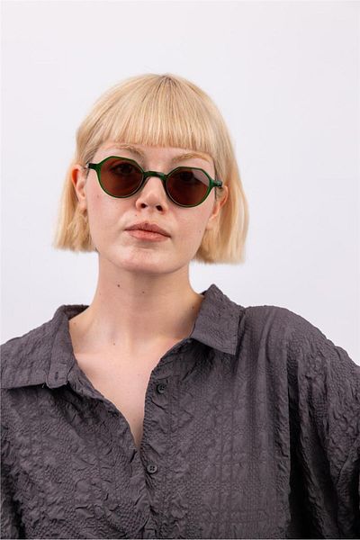Bilge Karga Paula Green Leopard Sunglasses