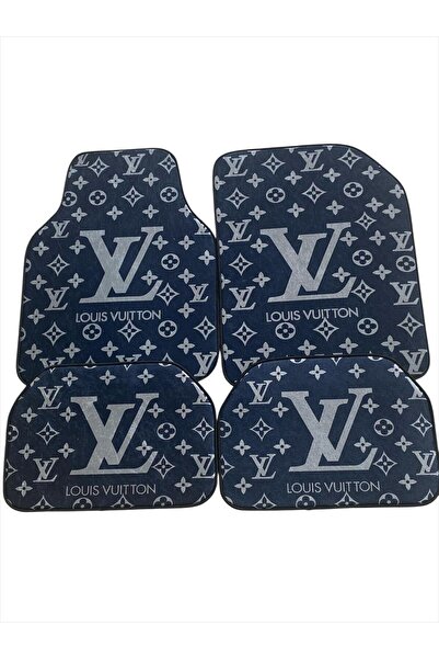 Universal Dekor Lacivert Beyaz Siyah Beyaz Sarı Beyaz Desenli Oto Paspas Leke...