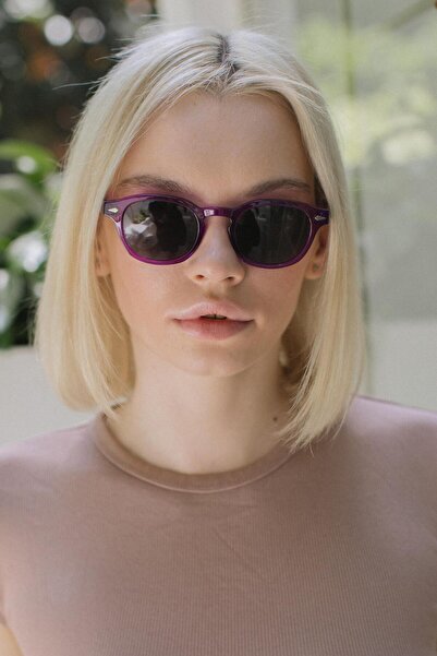 Bilge Karga نظارات شمسية باللون الأسود والأرجواني من ريان