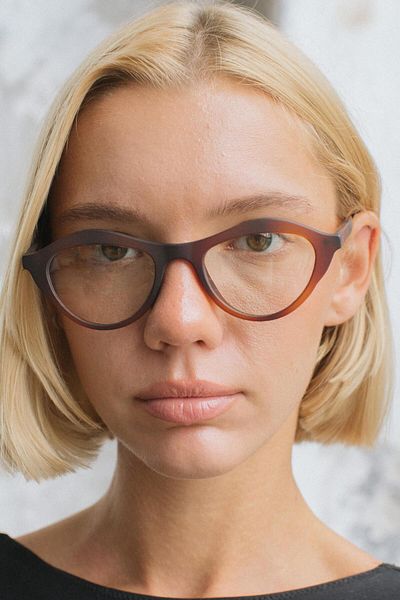 Bilge Karga Leopard Patterned Magpie Matt Blue Light Protective Glasses