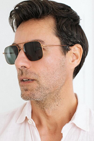 Bilge Karga Gregor Gold Green Men's Sunglasses