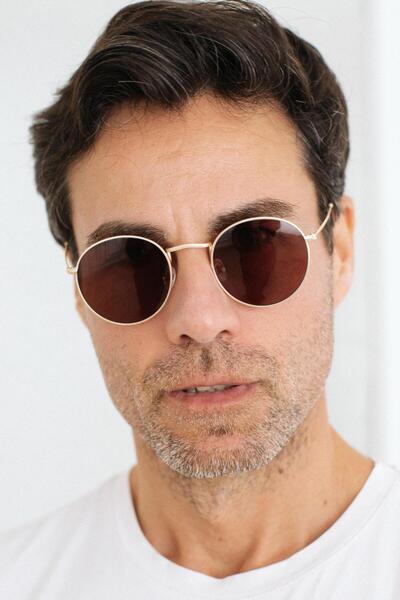 Bilge Karga Palmiro Gold Brown Men's Sunglasses