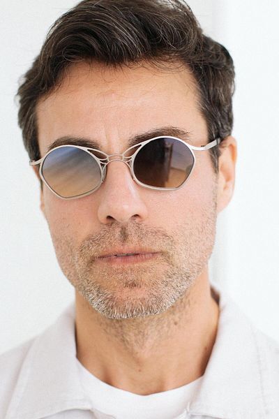 Bilge Karga Gustav Men's Sunglasses - Silver Blue Orange