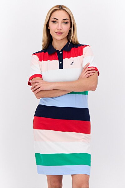 Nautica Women Embroidered Logo Mini Dress, Navy