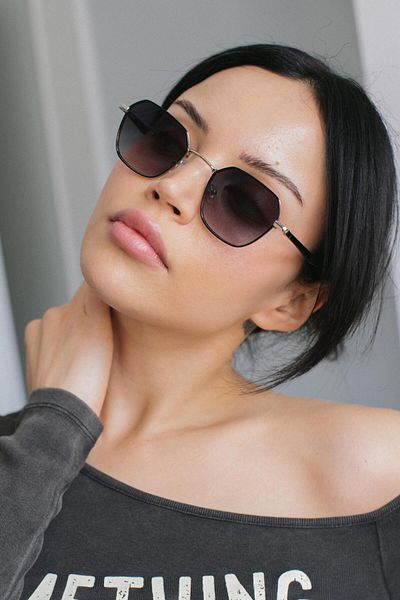 Bilge Karga Penelope Silver Black Gradient Sunglasses