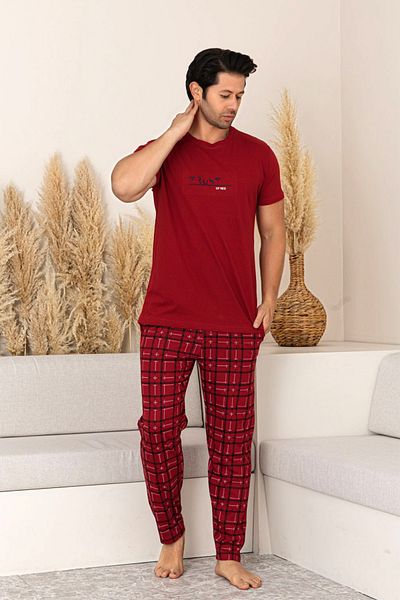 nisaNCa Summer Short Sleeve 100% Cotton Men's Pajama Set - Father's Day Special Series