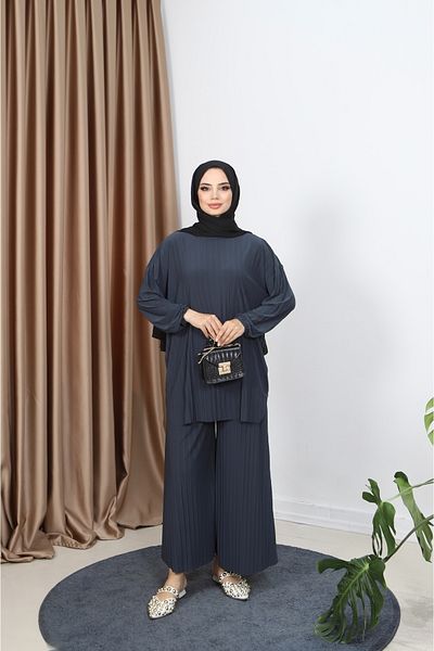 NİSUM MODA Pleated Trousers Set