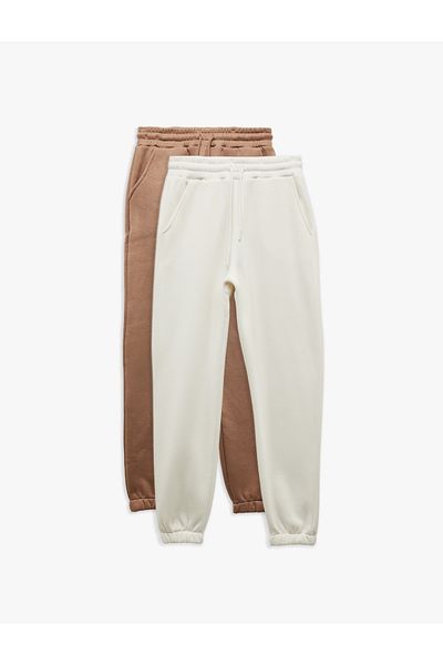 Koton Σετ 2 Jogger Sweatpants με τρεις κορδόνια και τσέπες