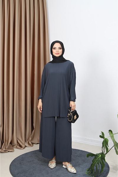 NİSUM MODA Pleated Trousers Set