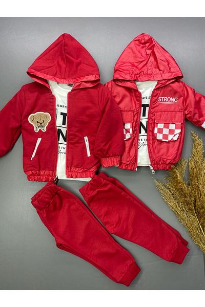 ZİMBOO BABY BOY SET DOUBLE SIDED HOODED RAINCOAT SET OF 3 6-24 MONTHS