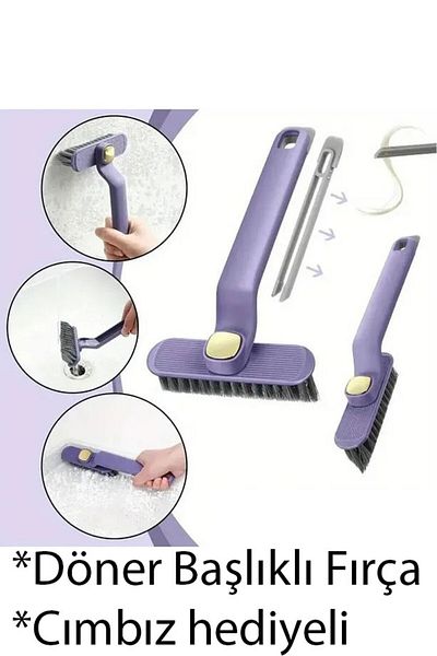 Plodna House Multifunctional Rotating Head Cleaning Brush with Tweezers