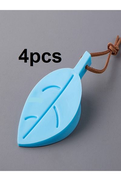 Generic 4pcs Leaf Design Door Stopper: Silicone Rubber Stopper for Home and Office Finger Protector and Door Stopper