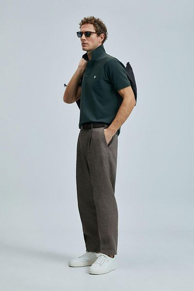 Lufian Tricou pentru bărbați Laon Khaki 111040206