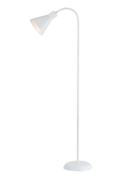 Apliqa Testa Metal Oynar Başlıklı Ayaklı Abajur Beyaz Lambader