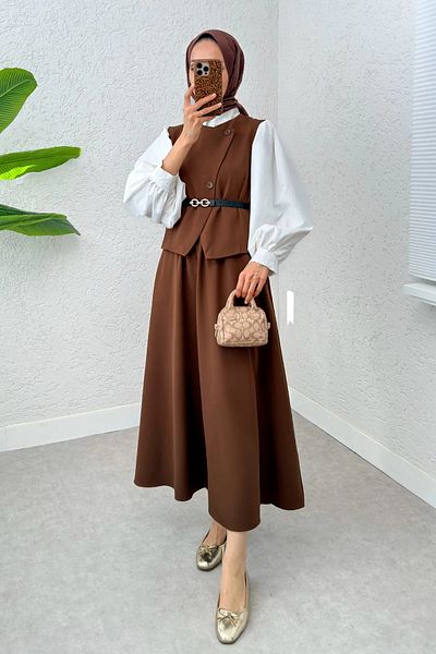 SUWWE Milano Belted Vest Skirt Set