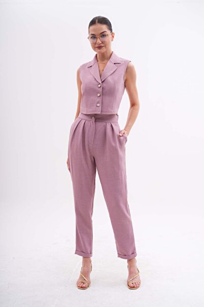 Shine Fine طقم سترة وبنطلون - طوق سترة