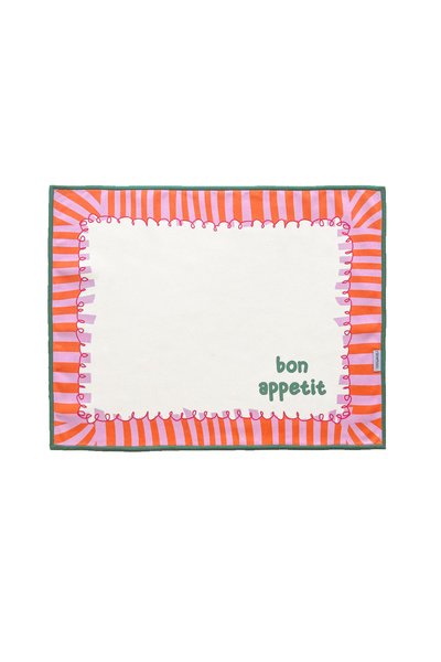 RİTMOHOME Yazılı, Bohem, Desenli, Dijital, Renkli, Çizgili, Kenar Biyeli Amerikan Servis 35x45 Cm (1 ADET)