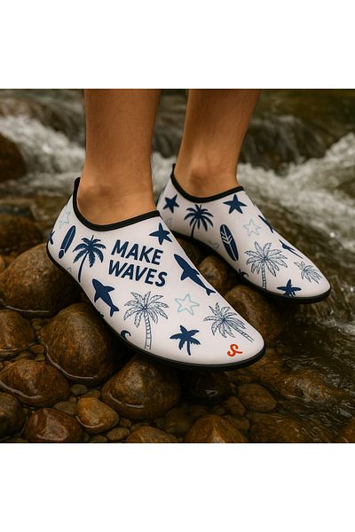 Bright Pantofi de mare pentru plajă pentru bărbați WaveGuard Scuba Fabric Colorful Sporty & Summer Style Papuci de mare pentru piscină