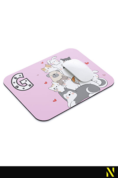nilizma Ергономична подложка за мишка с симпатични дизайни на животни, започващи с буквата Г - 22 cm x 18 cm - подложка за мишка с неплъзгаща се основа