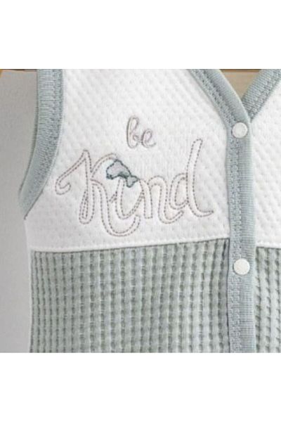 Gaye Bebe Unisex “Be Kind” Embroidered Cotton Baby Vest (0-3-6-9 Months)