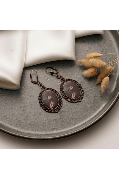 zarifje Poetry Earrings “Sitare” Handmade Special Design Women's Earrings