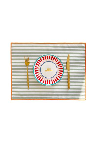 RİTMOHOME Αμερικάνικο σερβίτσιο Bohemian, Nordic, με σχέδια, έθνικ, ριγέ, πολύχρωμο, με παϊδάκια 35x45 cm (1 ΤΕΜ)
