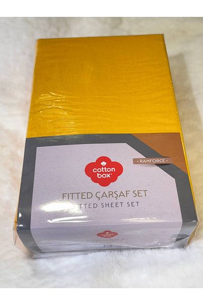Cotton Box King Size Double Cotton Fitted Elastic Ranforce Sheet Set