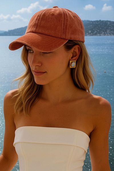Goldmine Unisex Washable Vintage Basic Hat Salmon