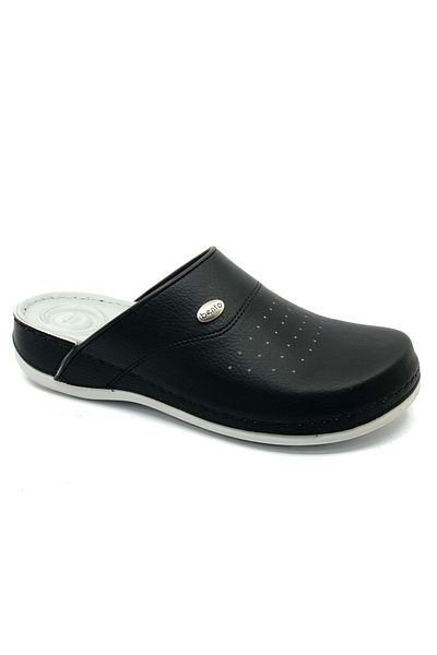 Kocamanlar Ayakkabı Bento D.R Recommended Orthopedic Sabo Slippers Non-Slip Sole Hospital Slippers Black
