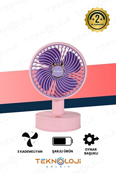 Teknoloji Gelsin Masaüstü Mini Fan Vantilatör Teleskopik Ayarlanabilir Taşına...