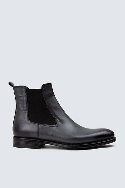 Deery Genuine Leather Gray Men's Chelsea Boots