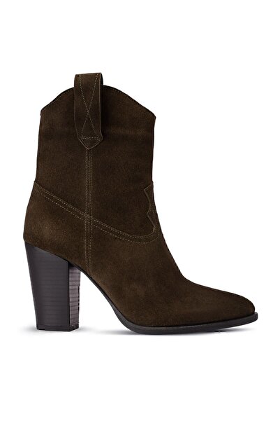 Deery Hakiki Süet Haki Kadın Bot