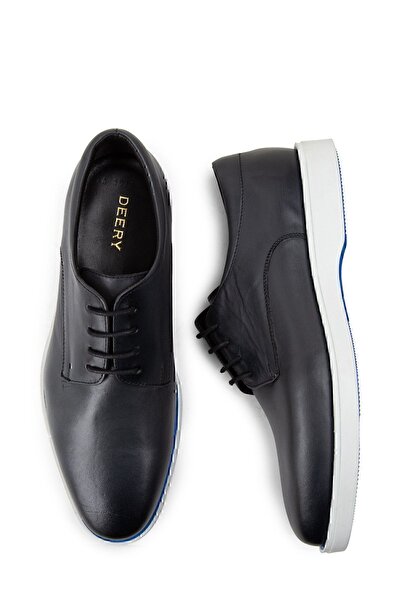 Deery Сірі чоловічі повсякденні туфлі з натуральної шкіри