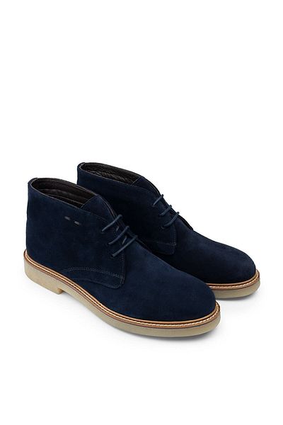 Deery Γνήσιες ανδρικές μπότες από καστόρι Navy Blue
