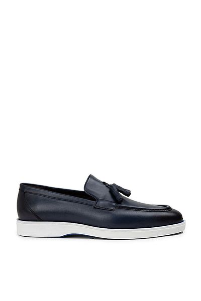 Deery Ανδρικά Loafer Παπούτσια από γνήσιο δέρμα μπλε