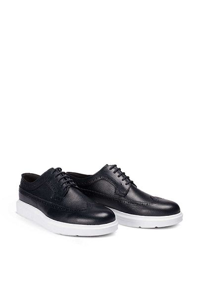 Deery Ανδρικά παπούτσια τύπου Navy Blue από γνήσιο δέρμα casual